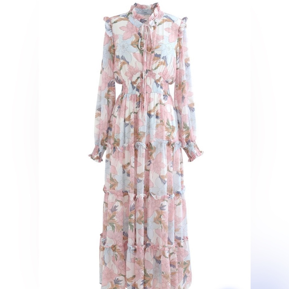 Pink Lilly Blossom Maxi Dress